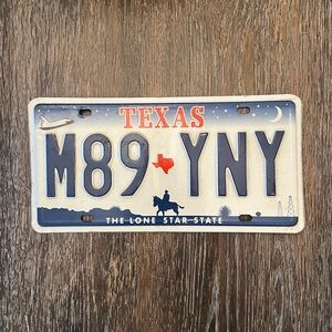 Expired Texas License Plate The Lone Star State Cowboy Space Shuttle